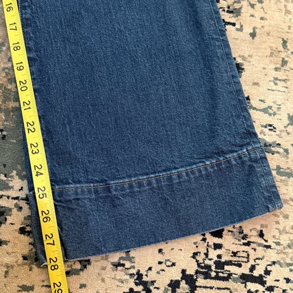 J Crew Jeans Womens 27 Petite Blue 96 Denim Trouser High Rise Wide Leg Y2K - Picture 9 of 11